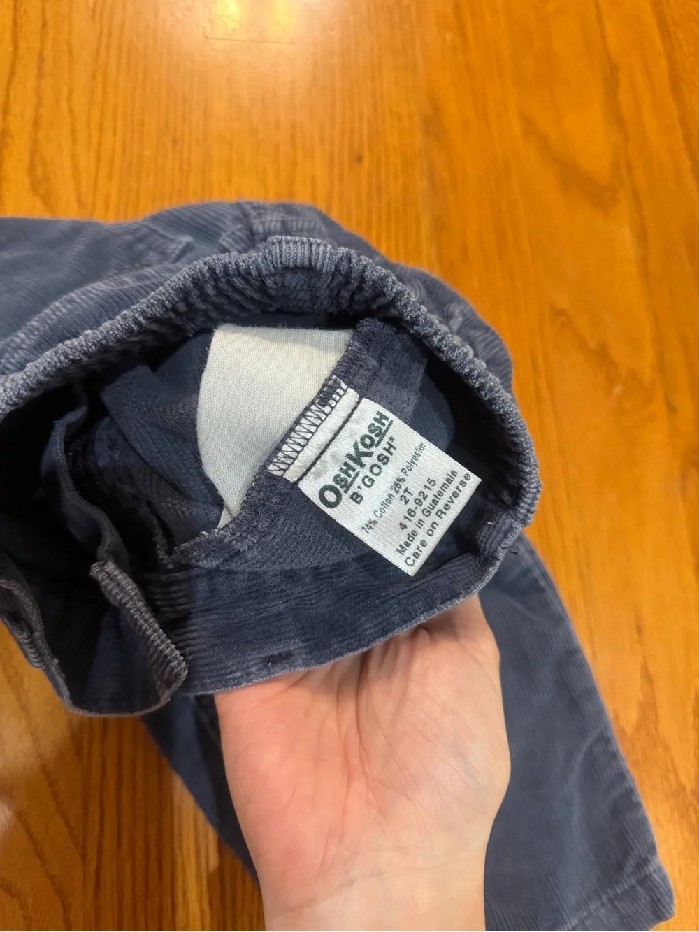 Vintage Osh Kosh Kids Corduroy Pull-On Pants - Navy